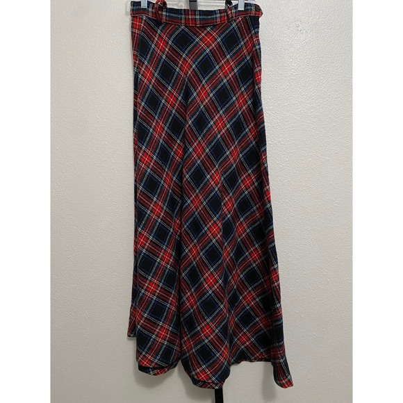 Talbots Dresses & Skirts - Women's Tartan Plaid Red Maxi Skirt Academia Heritage Old Money Retro